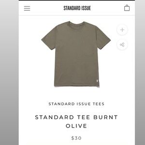 Standard Issue Tees - Standard Tee Burnt Olive - Large - worn & washed once